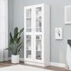 Display Cabinet - vidaXL - 802768 - Engineered Wood - 2 Doors - White