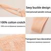3PCs Low Waisted G-String Women American Lace Lady Cotton-Back Breathable Sheer Thin Strap Metal Thong