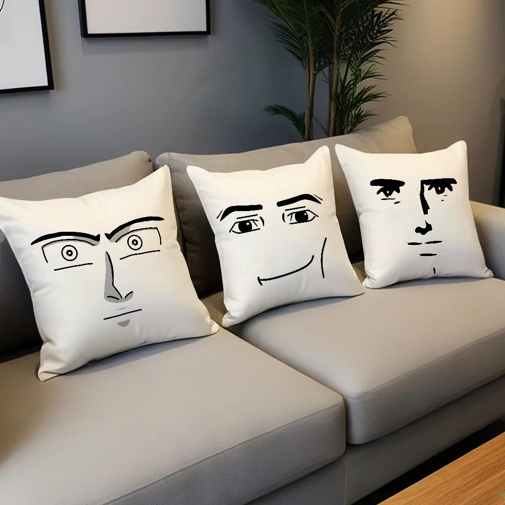 Meme Face Comfortable Soft Pillow Sigma Case Boy for Man Sofa Living Room Home Funny Office Decor and Protective Covers