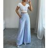 Womens High Waist Wide Leg Striped Pants 2026 Loose Fit Casual Trousers