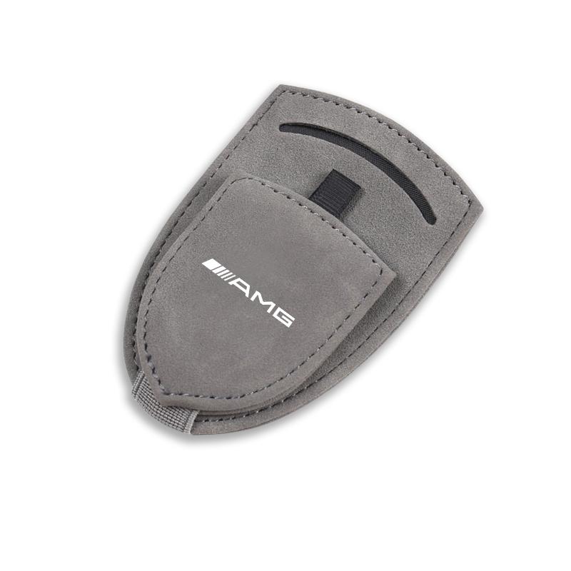 SCQK9 1Pcs Car Sun Visor Sunglasses Clip Suede Glasses Clamp For Mercedes Benz AMG W204 W205 W203 W211 W212 W213 W201 W210 W124 W246