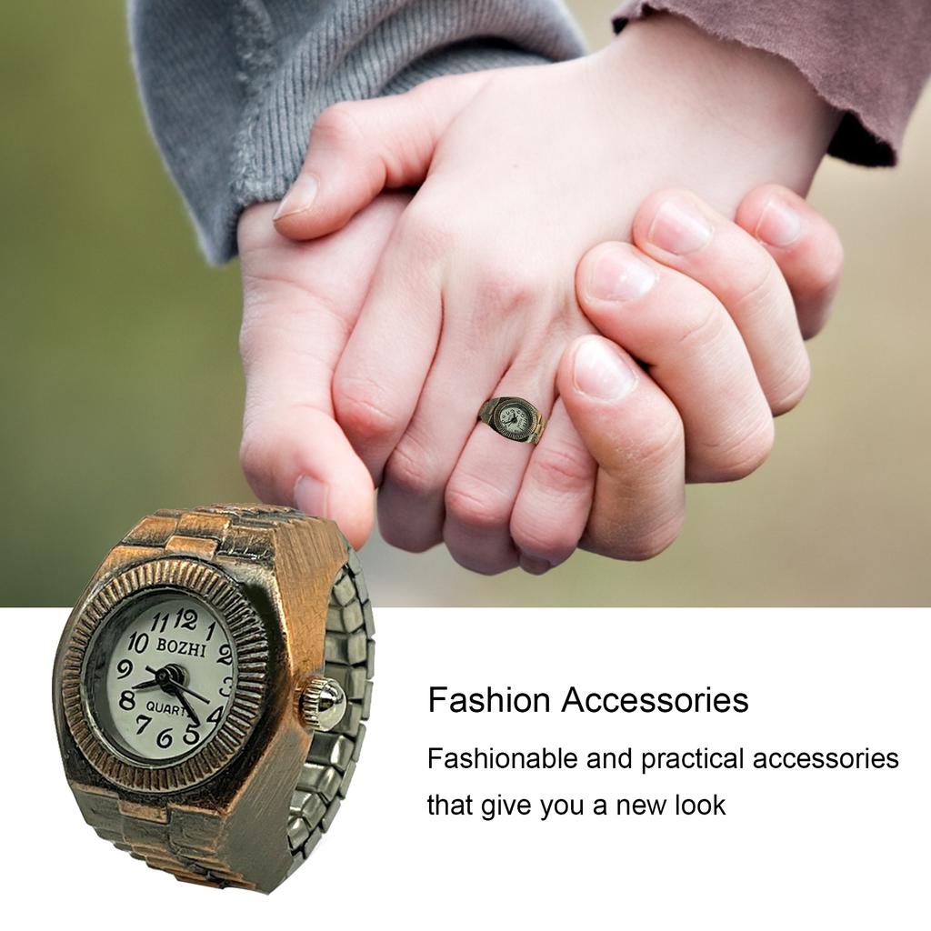 Часы с кольцом на палец в стиле панк, эластичные износостойкие унисекс, часы на палец на юбилей, мини-размер, подарок для студентов, на день рождения, Рождество