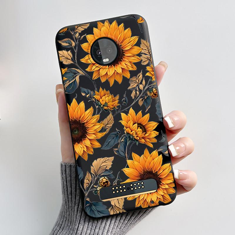 Чехол для Motorola Moto Z3 Play Красивый узор с маленькой девочкой Ударопрочный Мягкий чехол-бампер Силиконовый Желе Черный чехол