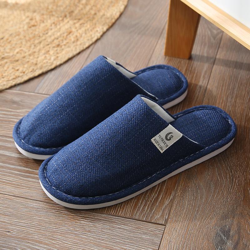 Baotou Home Linen Couple Indoor Floor Shoes Men and Women Non Slip Cotton Тапочки