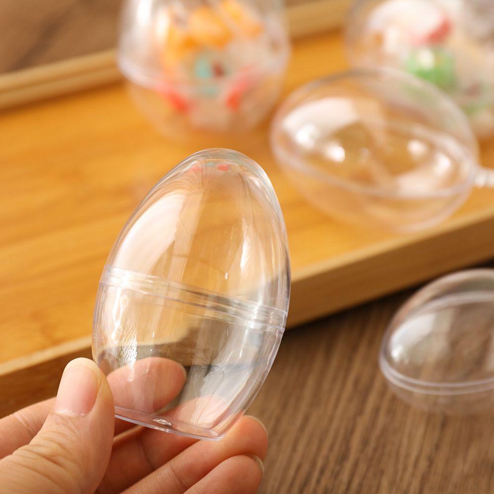 Fillable Plastic Ornaments Easter Decoration Candy Box Transparent Easter Egg Transparent Balls