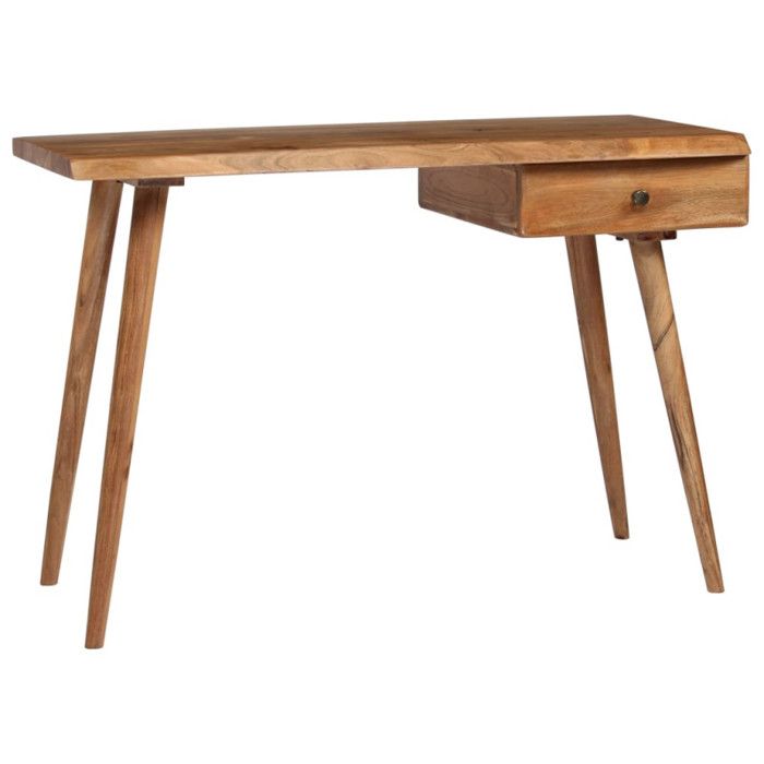 VidaXL Writing Table Solid Acacia Wood 110 X 50 X 76 Cm