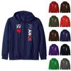 Men's And Women's Fashionable French Long Sleeved Rugby Hooded Zippered Sweater Jacket