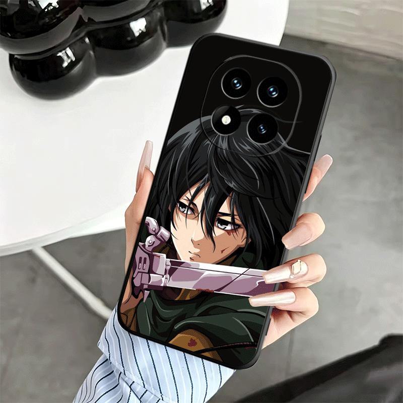 A-Attack On T-Titan Mikasa Soft Phone Case for Xiaomi Redmi Note 12 13 14 15 Pro Plus 11 12S 11S 11T 10 4G Black Cover Back Shel