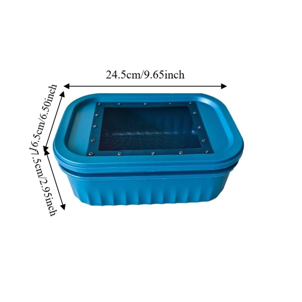 Filter Screen Mealworm Feeding Box Breathable Silkworm Feeder Bin Insect Observation Box Household