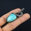 Blue Chalcedony 999 Copper Wire Wrapped Pendant, Handmade Gemstone Pendant Jewelry, Gifts For Wife Brand New Pendant