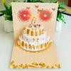 Fireworks Effect Happy Birthday Card Blowable Led Candle Birthday Cake Postcards  Mom