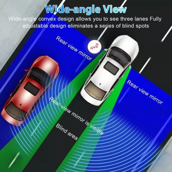 2PCS Blind Spot Mirror Auto 360° Wide Angle Convex Rear Side View Car Truck SUV