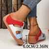 Fashion 2025 Summer Women's Wedge Sandals Premium Orthopedic Open Toe Slippers Vintage Anti-Slip Pu Leather Casual Female Platform Shoes