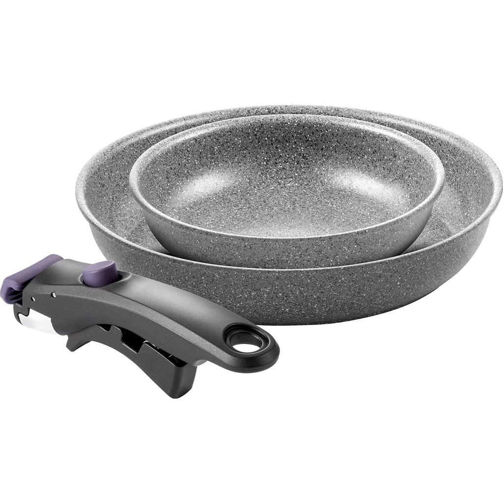 Ballarini Ceramic Frying Pan 20cm 26cm Dedicated Handle 3 Piece Set Made In Removable Handle Compatible with IH Ceramic Coating Official Vinci "Vinci