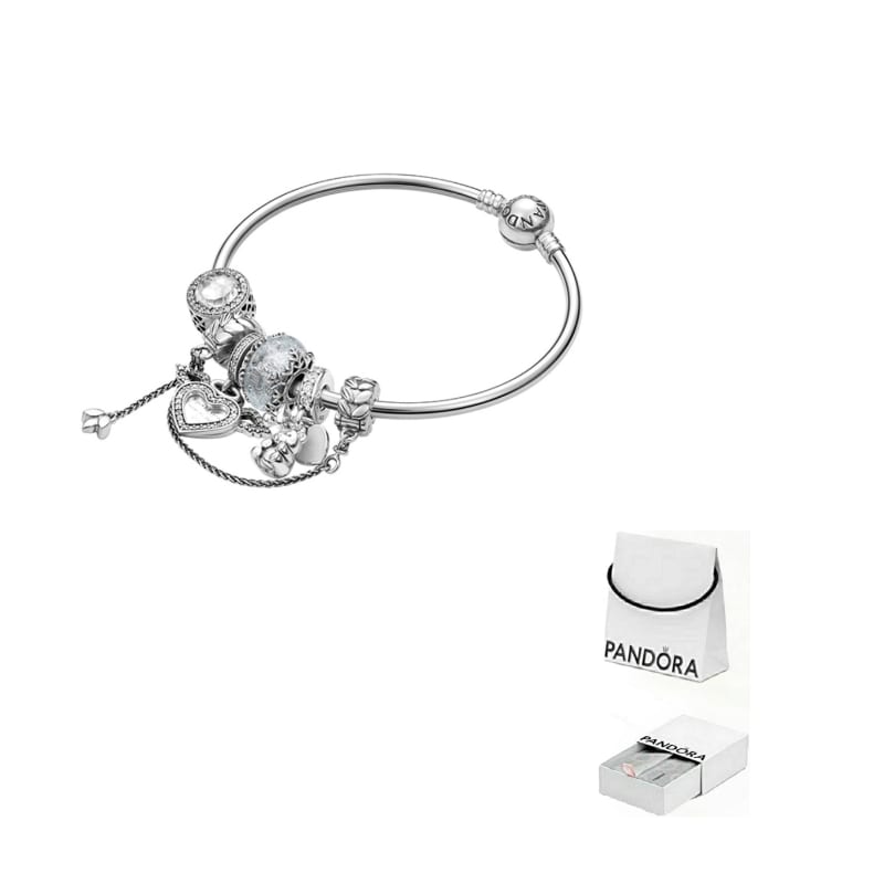 Pandora 925 Sterling Silver Bangles Women's Silver ZT-0045