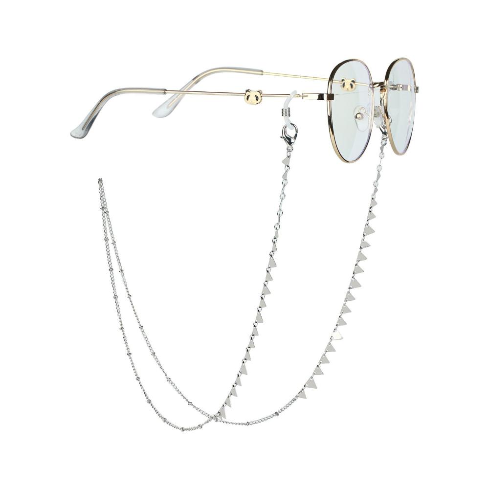 Metal Hangs Disc Neck Pearl Silver Color Sunglasses Chain Mask Lanyard Mask Holder Glasses Chain