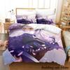 Murasaki Shion Bedding Set Single Twin Full Queen King Size Bed Set Adult Kid Bedroom Duvetcover Sets Anime Parure De Lit Bed