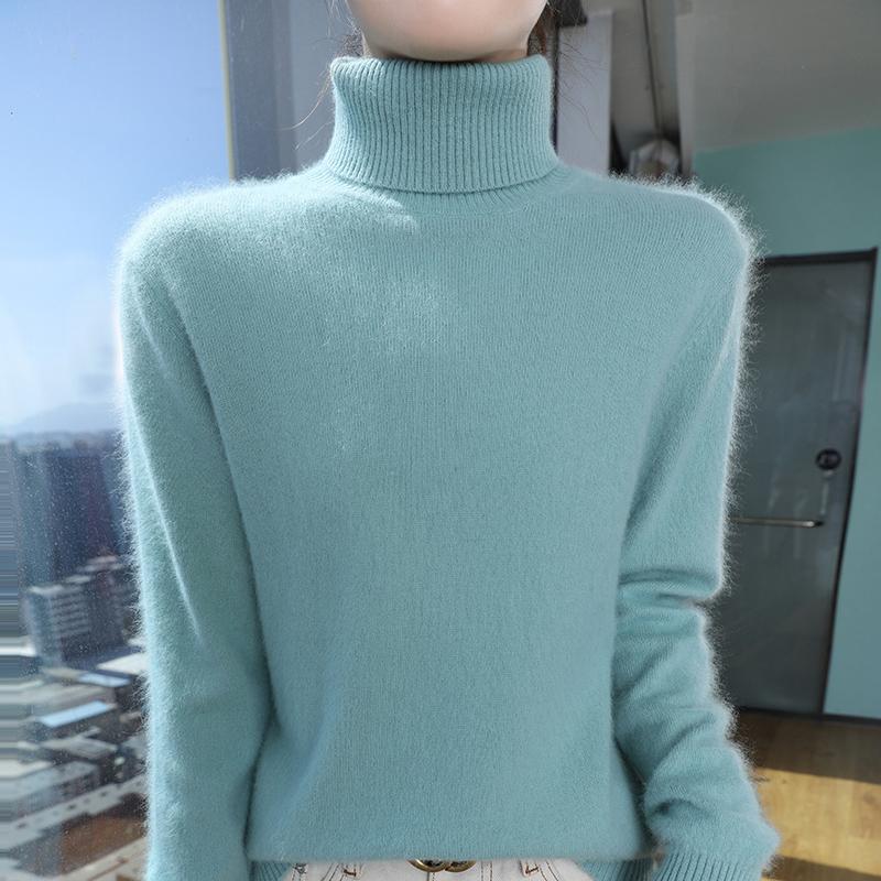 Женский кашемировый свитер Qinghe кашемир 30% кашемир 30% норка 30% шерсть 10% нейлон Женский осенне-зимний толстый кашемировый свитер мягкий и теплый