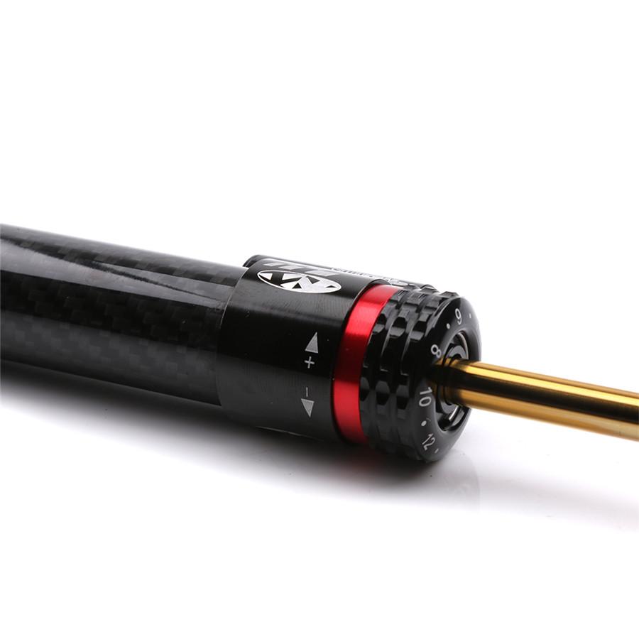 13.5'' Motorcycle Carbon Fiber Black Steering Damper Stabilizer Top Installation