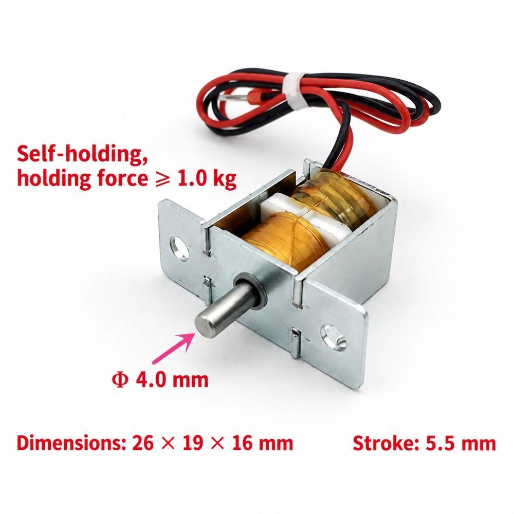 6MM Range Push-Pull Solenoid Push-Pull Type DC Solenoid Self-Holding Solenoid Door Lock System