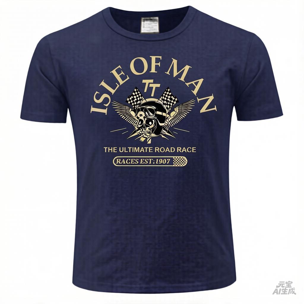 Unisexs Tshirt Isle Of Unisex Tt Races Skull Helmet Tshirt 2025 Fashion Tees Est1907
