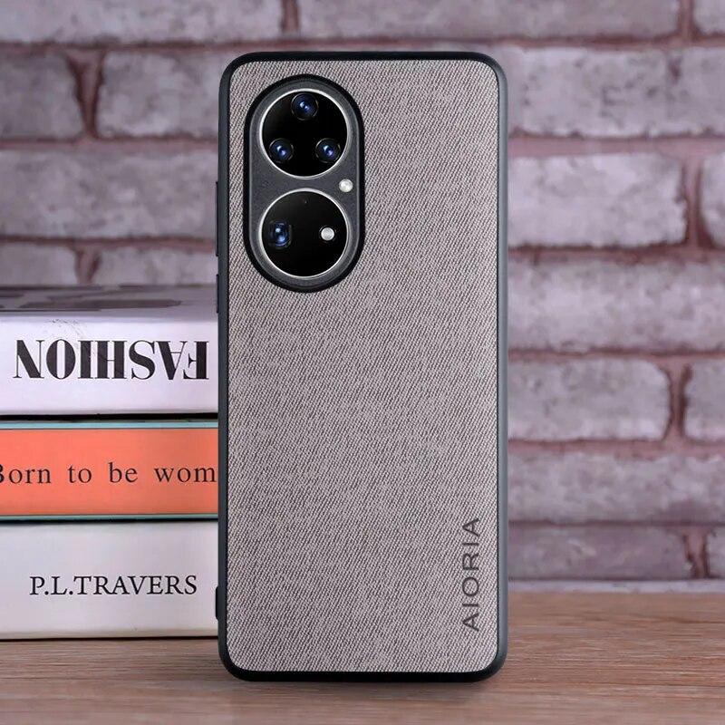 Чехол для Huawei P50 Pro P50 Pocket 5G, роскошный текстильный кожаный чехол из мягкого ТПУ, жесткий чехол для телефона, чехол для huawei p50 pro
