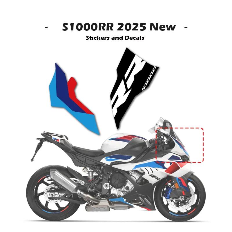 Для мотоцикла BMW 2025 S1000RR Сине-белый дизайн Оперение Оболочка Полная наклейка на автомобиль Наклейка Деталь мотоцикла