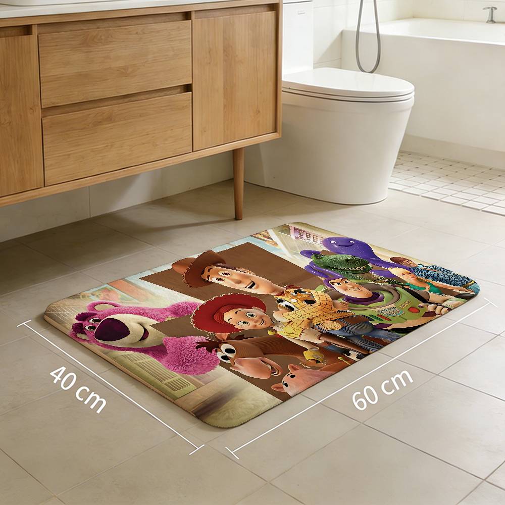 Film T-Toy Cartoon S-Story Floor Mat Rectangle Anti-slip Home Soft Badmat Front Door Indoor Outdoor Mat Welcome Doormat