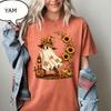 Comfort Colors® Sunflower Ghost T-Shirt, Autumn Shirt, Fall Season Shirt, Farm Ghost Tee