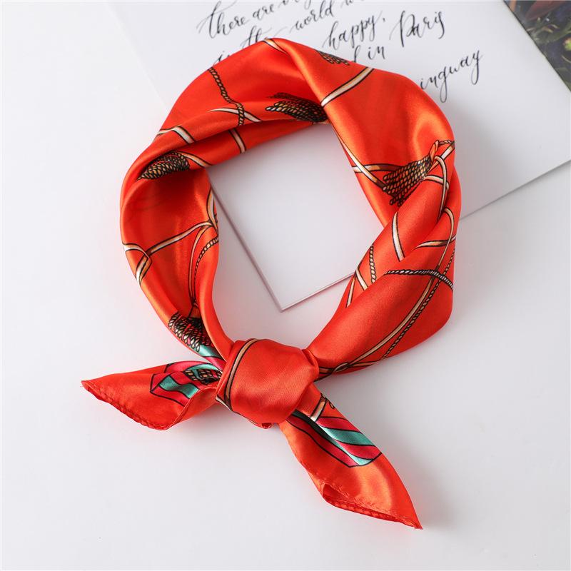 60 см женский новый универсальный искусственный шелковый защитный солнцезащитный маленький квадратный шарф профессиональный платок на голову