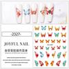 Наклейки для ногтей с бабочками, красочные бабочки, самоклеящиеся слайдеры для переноса, обертывания, маникюр, фольга, украшения «сделай сам», инструмент для дизайна ногтей