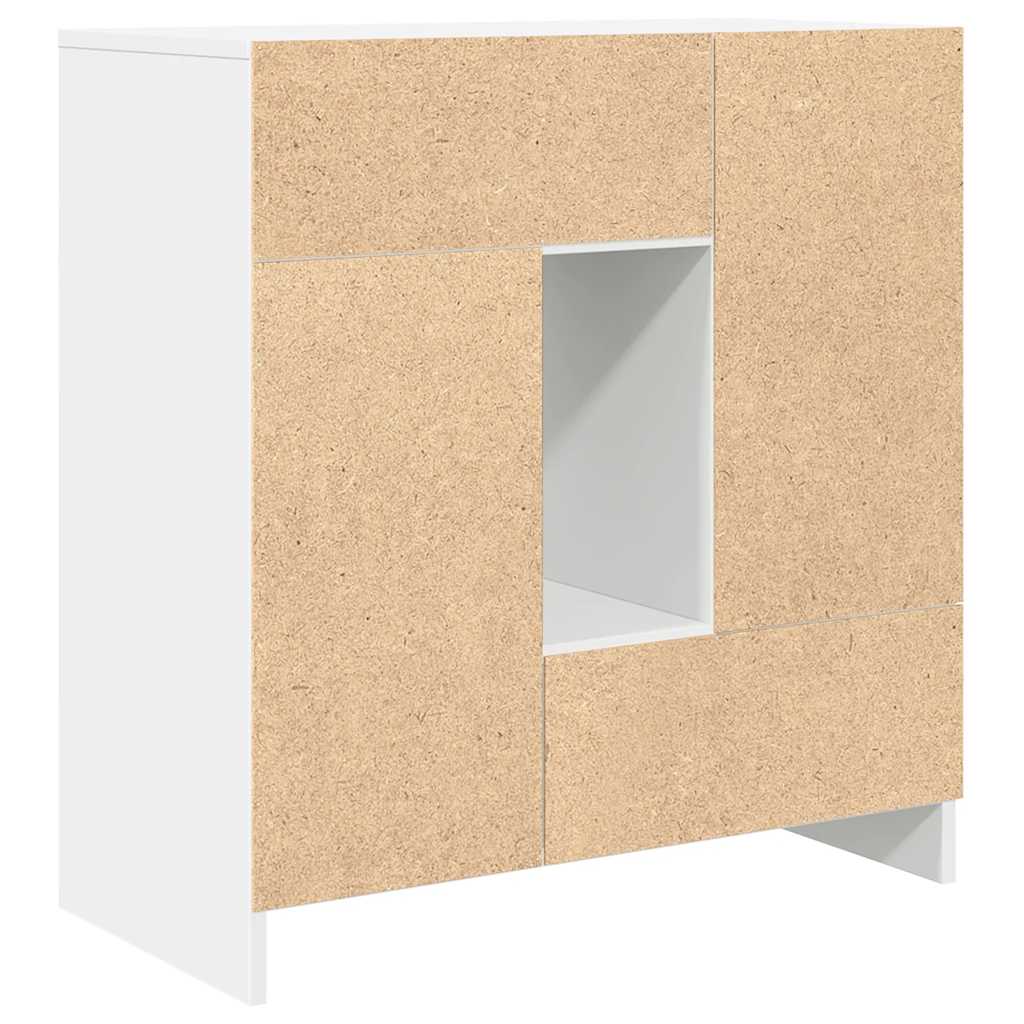 Sideboard with Drawers and Doors White 70.5 x 34 x 74.5 cm