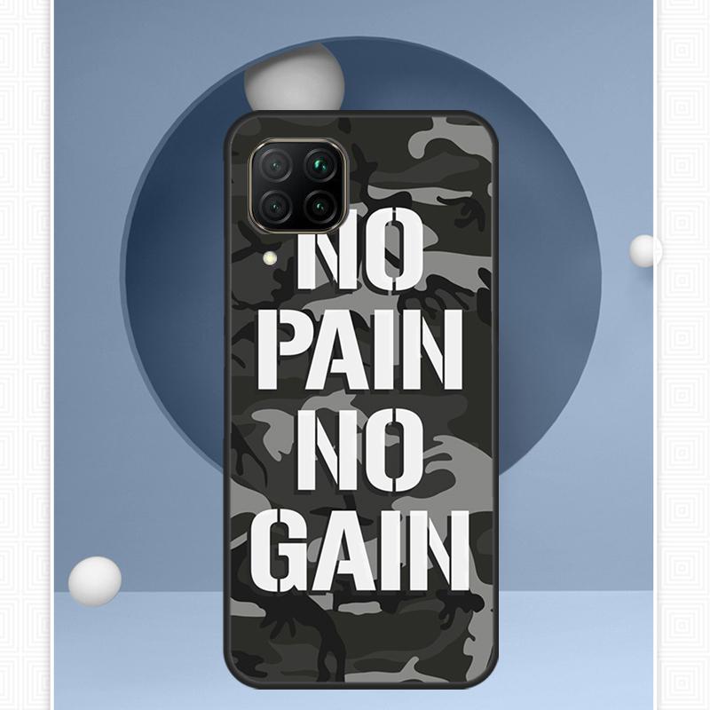 No Pain No Gain Training For Huawei Nova Y91 Y60 Y70 Y72 Y90 Y61 12s 12i 11i 8i 10 9 SE P20 P40 Lite P30 P60 Pro Case