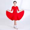 Professional Kids Latin Dance Performance Dress Girls Stretchy Spandex Costume Stage Competition Recital