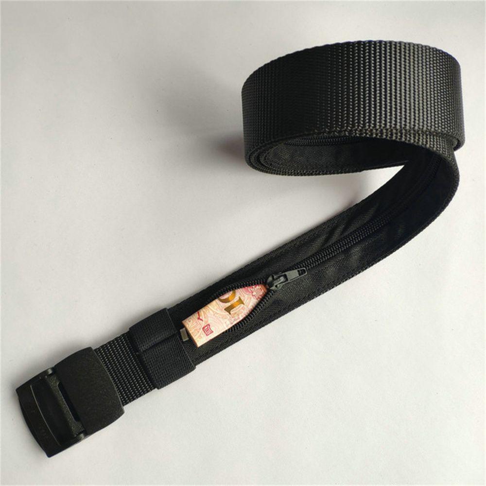 Security Secret Pocket Hiding Money Canvas Zipper Purse Money Belt Wallet Belt Waist Money Belt