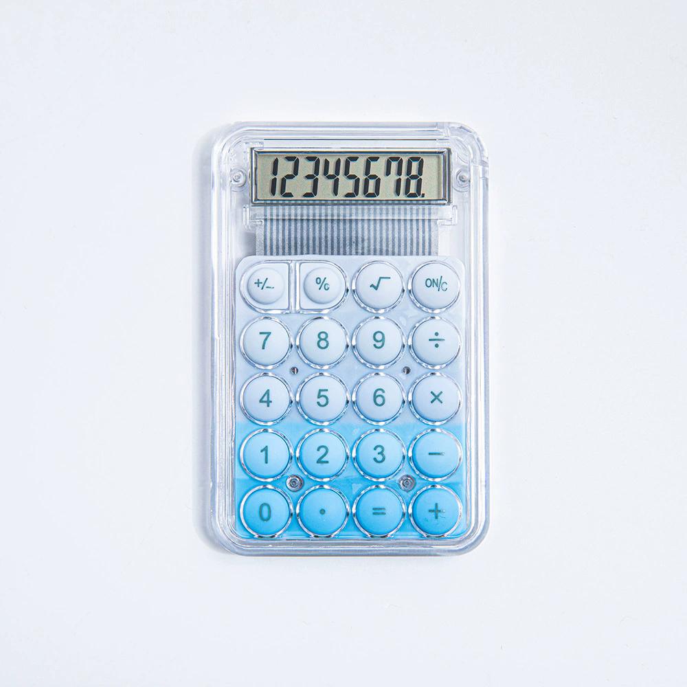 Калькулятор для студентов, симпатичный, дорогой калькулятор, небольшой портативный, прозрачный, конфетного цвета калькулятор
