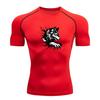 Men's Compression Workout T-Shirt, Ferocious Wolf Break Thro