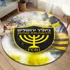 Beitar Jerusalem Round Area Rug,Carpet Rug for Living Room Bedroom Sofa Playroom Decor,Non-slip Floor Mat