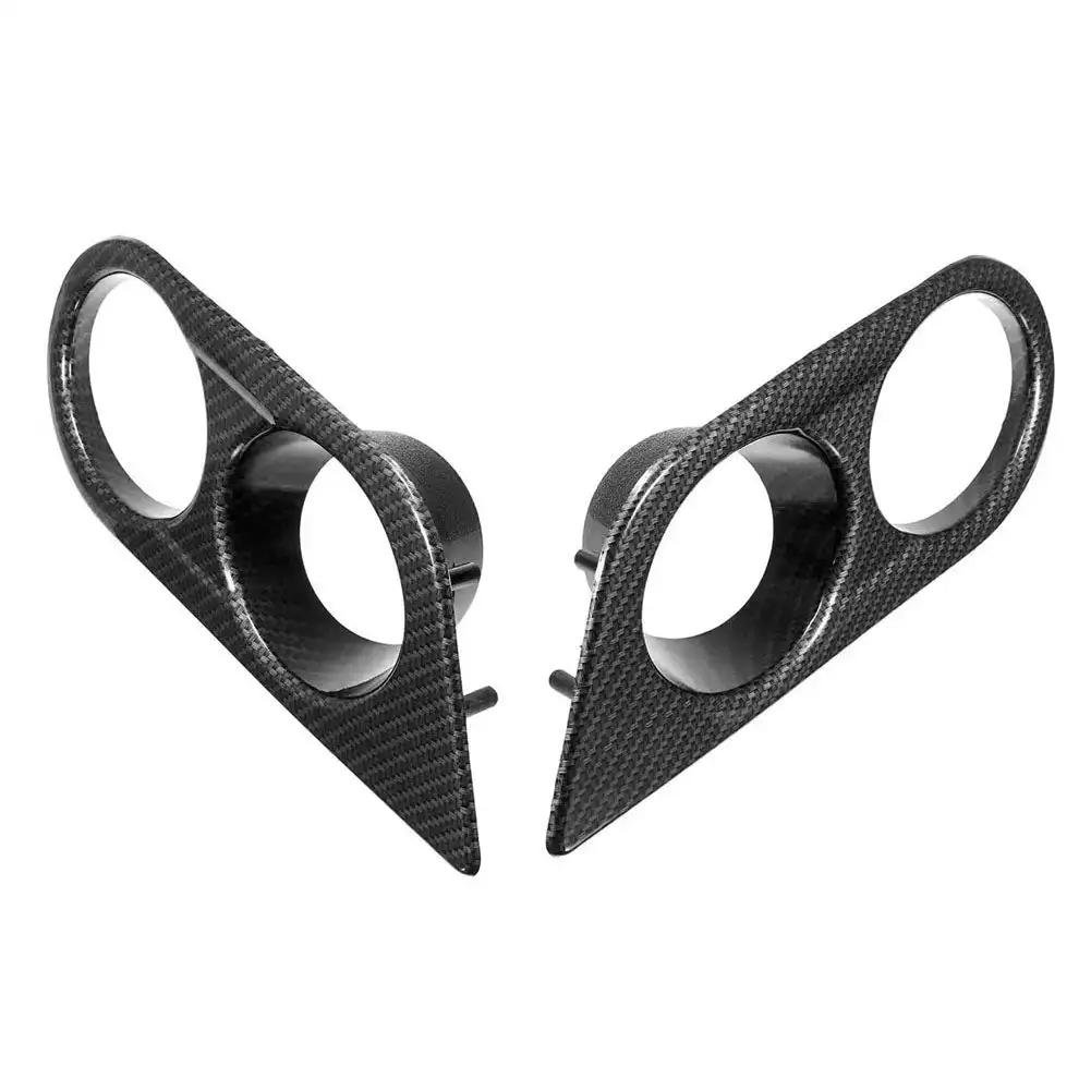 1 Pair Car Fog Light Cover Grill Frame CarbonFiber For BMW E46 M3 2001 2002 2003 2004 2005 2006 Surrounds Air Duct Fog Lamp Hood