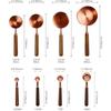 Stainless Steel Kitchen Rose Gold Measuring Spoons Set Measuring Cups Baking Tool Sugar Scoop