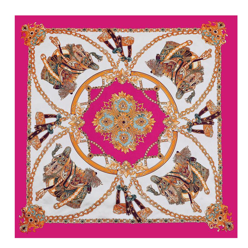 90 * 90cm New Silk Scarf Women'S Spring And Summer Decorative Scarf Sunscreen Travel Shawl Autumn And Winter Scarf Thin Edition