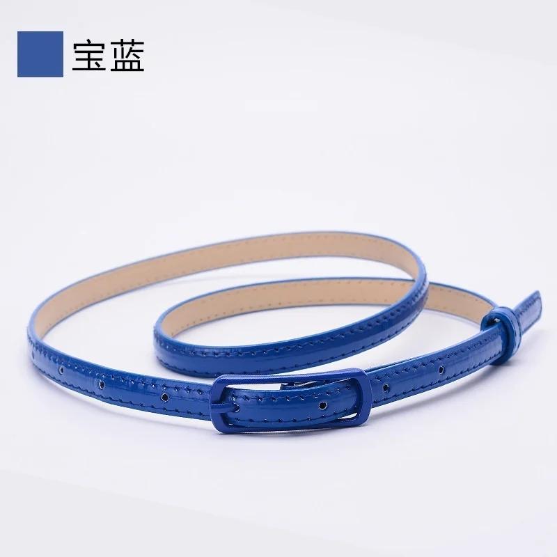 Ladies Fine Belt Japanese Word Buckle PU Belt Ladies Fashion Belt Thin Waist Skirt