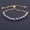 New Fashion Design Rainbow Handmade Beads Inlaid With Turkish Evil Eye Bracelet Women Adjustable Party Jewelry Lucky Gifts