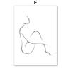 Wall Art Canvas Painting Modern Line Face Body Girl Color Block Nordic Posters And Prints Wall Pictures For Living Room Decor