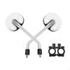 Rear View Mirror Set Round Mirrors Drop Resistant Waterproof Convex for Bike Modification