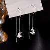 Delicate Butterfly Earline Women'S Face Thin Earrings Fashion Simple Internet Celebrity Temperament Long Ear Chain