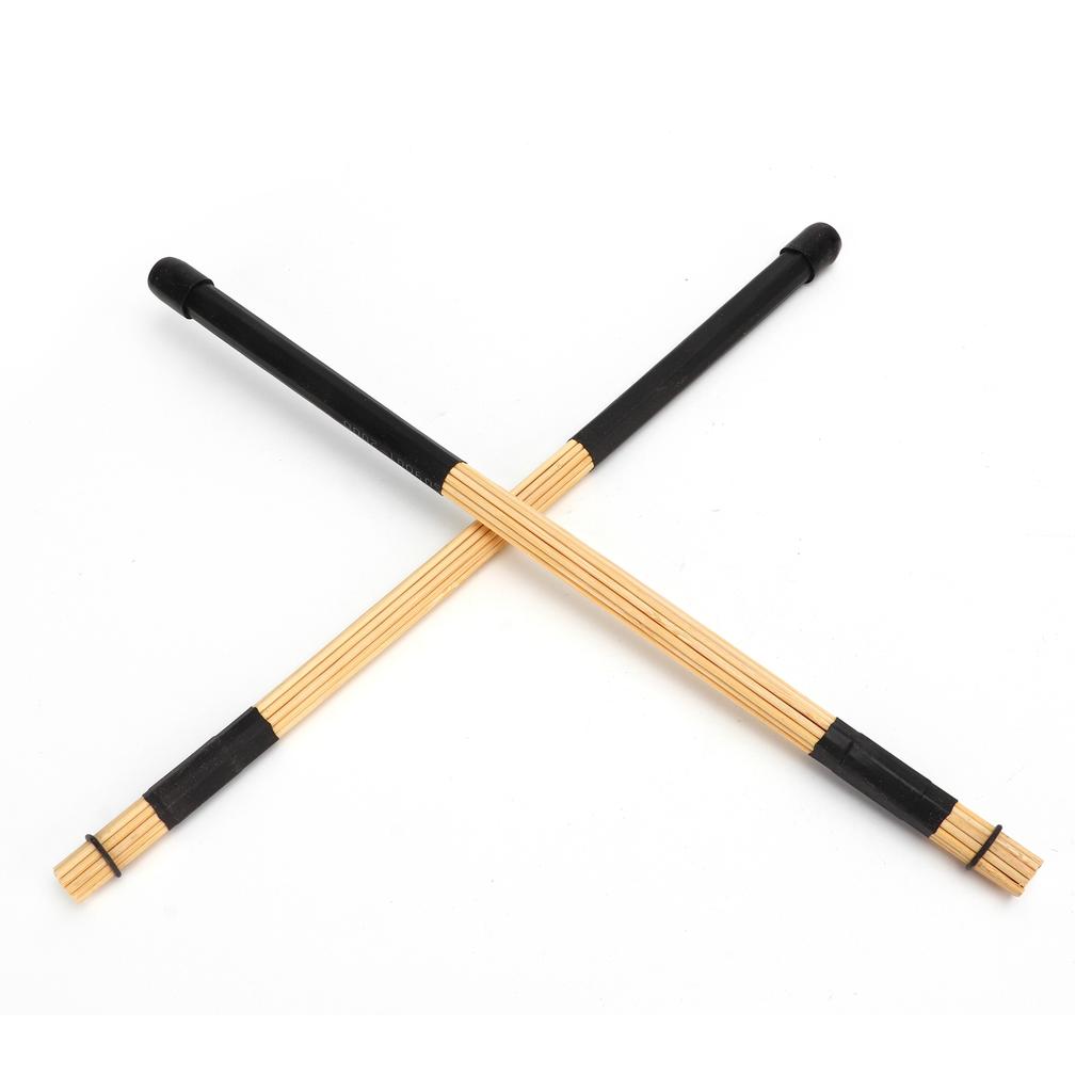 1 Pair of Bamboo Drumsticks Jazz Drum Stick Rods Percussion Instrument Accessories Black