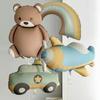 4Pcs/Set Cartoon Matte Bear Rainbow Plane Car Foil Balloons Happy Birthday Party Decorations Kids Girl Boy Baby Shower Toys Supplies