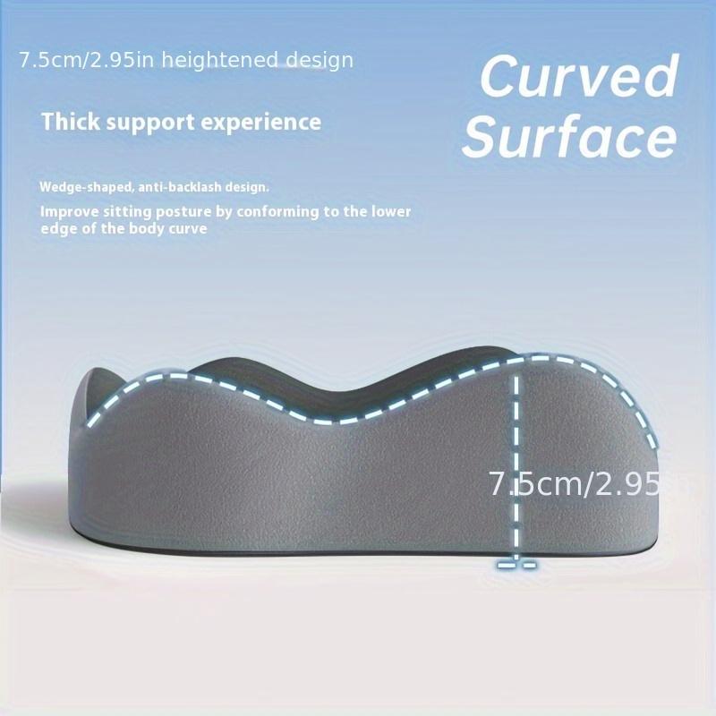 Эргономичная подушка под копчик из пены с памятью, Нескользящая мягкая поддержка | Съемный чехол из моющегося полиэстера, Подходит для офисных кресел, инвалидных колясок и автомобильных сидений