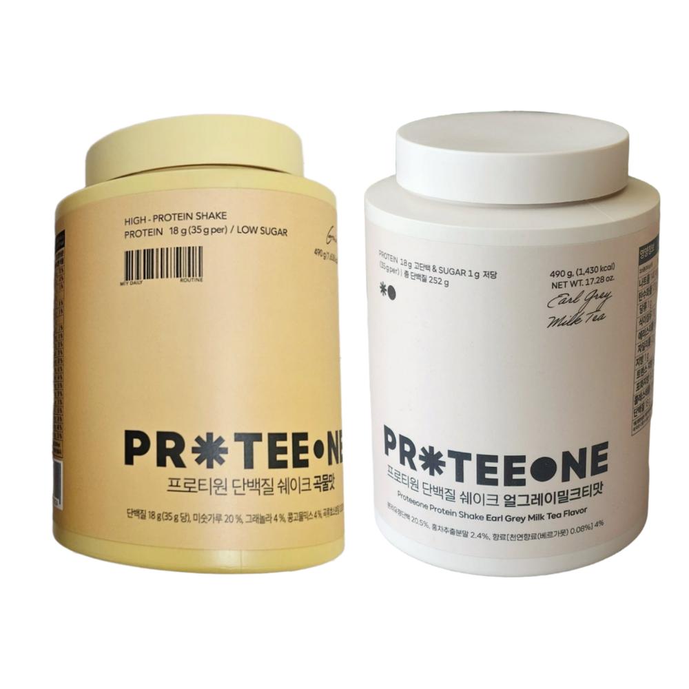 ProtiOne Протеиновый коктейль Вкусы: Молочный чай, Зерновой Набор 490 г 2 шт Ингредиенты: может быть изменено по | 490 г 2 шт.